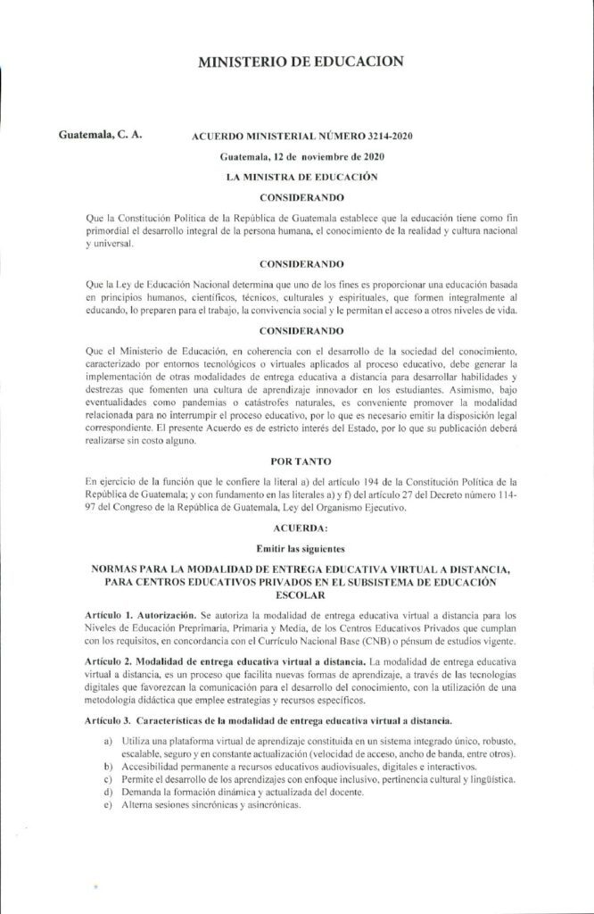 thumbnail of Acuerdo Ministerial 3214-2020 Educación virtual CEP