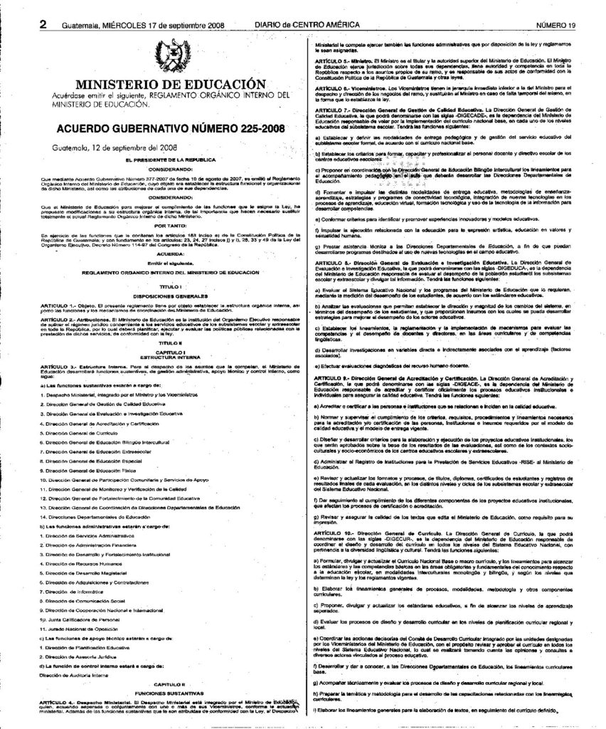 thumbnail of Acuerdo Gubernativo 225-2008