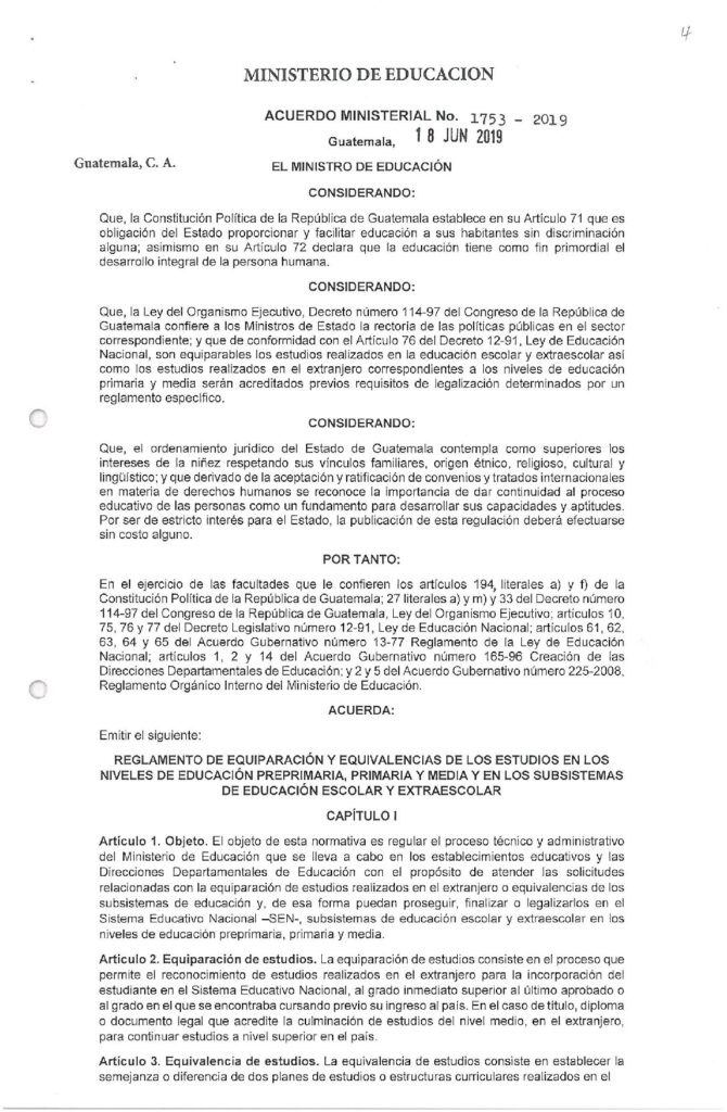 thumbnail of Acuerdo Ministerial No. 1753-2019