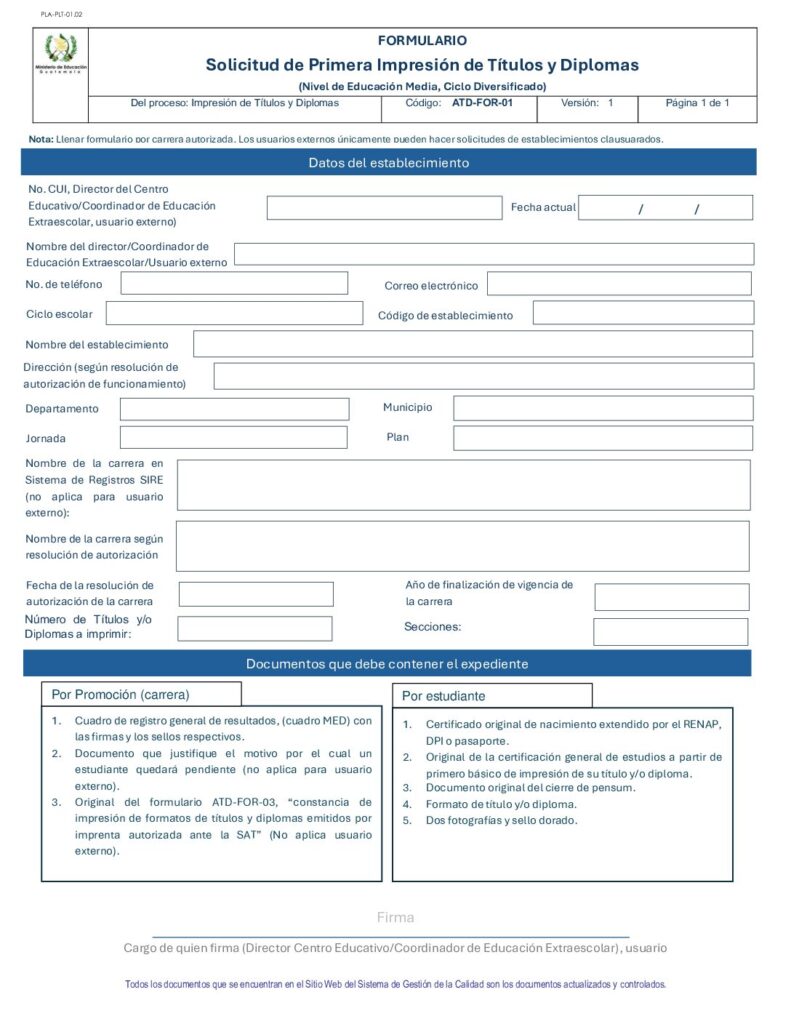 thumbnail of ATD-FOR-01 Formulario de solicitud de primera Impresión de títulos y diplomas