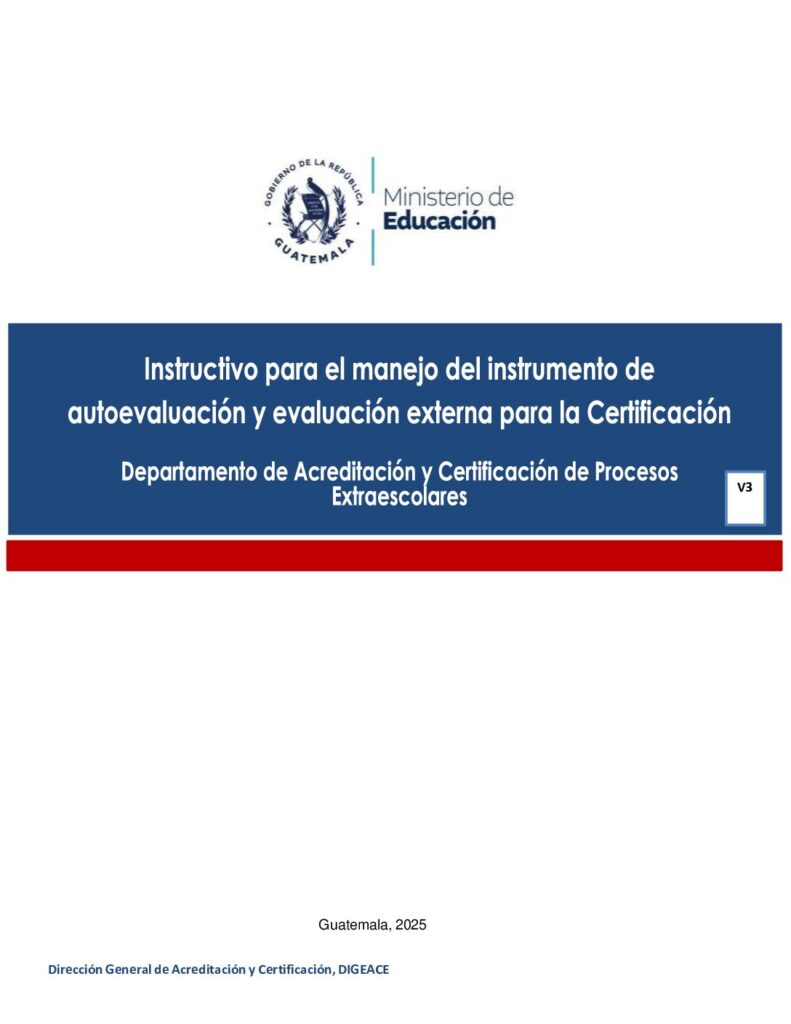 thumbnail of Instructivo de autoevaluación certificación