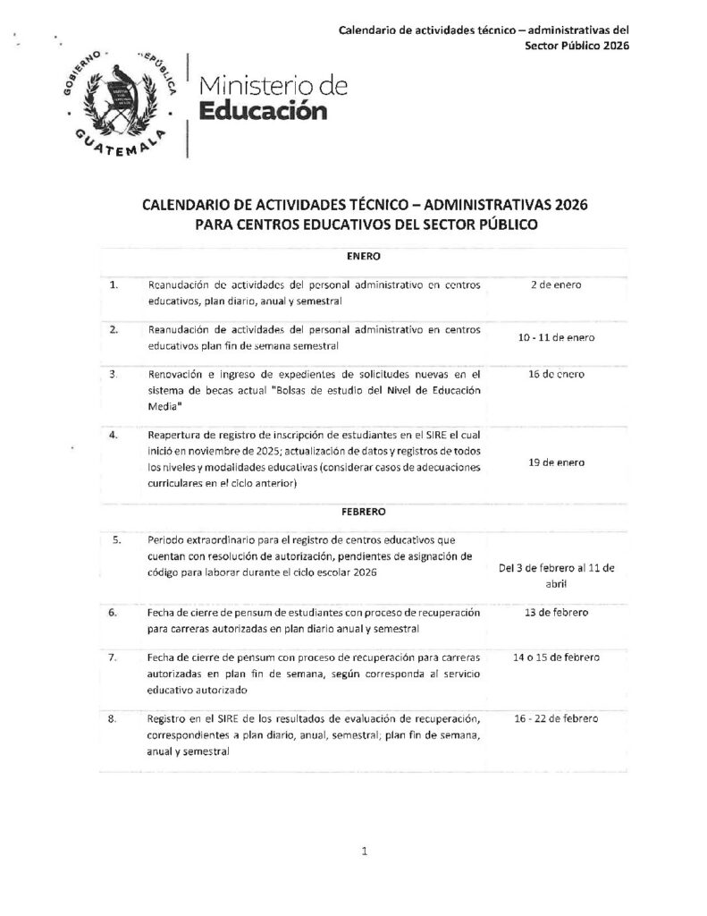 thumbnail of Actividades técnico administrativas Sector Público 2026