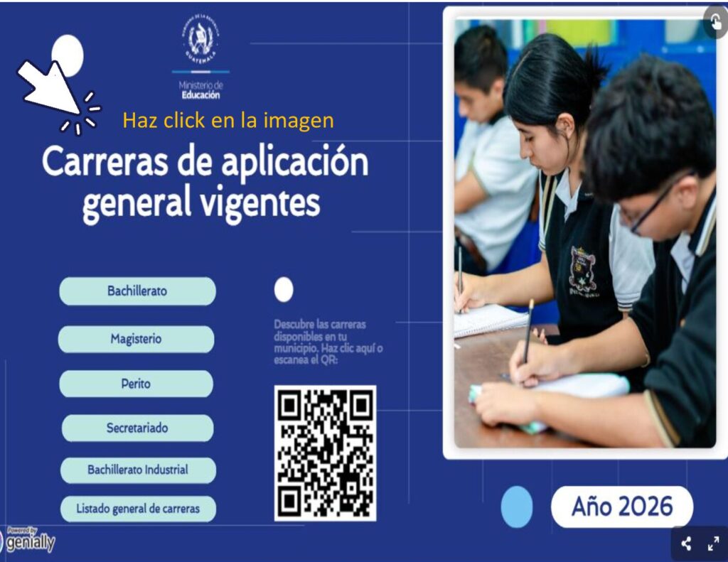 thumbnail of En el siguiente enlace encontrarán el listado de carreras de aplicación general, según su pensum de estudio o CNB